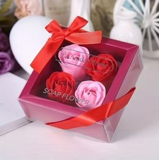 4pcs Rose Soap Flower Gift Box