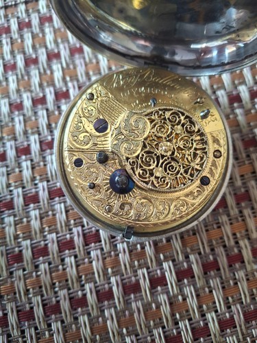 Old silver pocket watch - old,