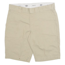 DICKIES FLEX Mens Workwear Shorts Beige Slim L W36
