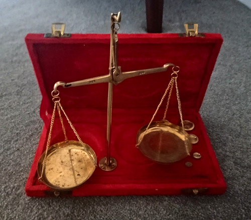 Cased brass scales - scales, of