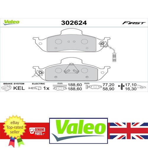 Front brake pad set - pad, for