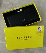 Ted Baker Cattrin Wallet Purse Crystal Pearl Bobble Matinee Patent Leather Black