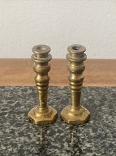 Pair Vintage Miniature Brass