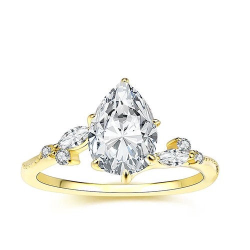 2ct yellow gold ring - gold, cut