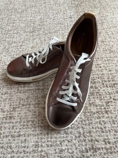 Clarks Unstructured Leather Lace Up Shoes UK 6 bronze vgc