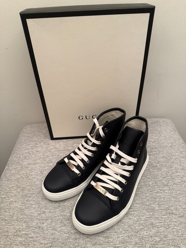 Gucci leather high top sneaker - leather,