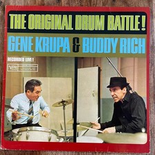 GENE KRUPA AND BUDDY RICH - THE ORIGINAL DRUM BATTLE  EX-/EX+ VINYL LP / REISSUE