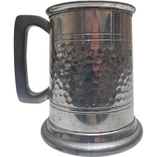 Pewter Tankard Mug Hammered