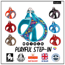 Dog Step-in Harness Puppy Small Pattern Quick-Release Mesh Floral Colour XS S M