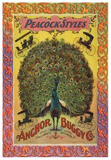 A3 - Retro Wall POSTER Print Art - Peacock Victorian Carriage Buggy Advert - #1