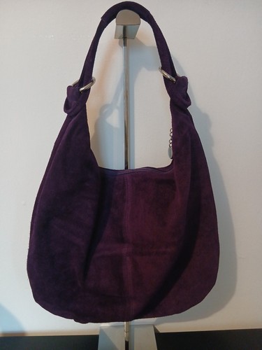 Borse pelle purple suede - in,
