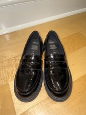 Geox Girls Black Patent Leather School Shoes Size EU 33