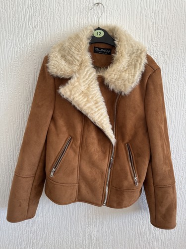 Tan aviator biker jacket with - tan,