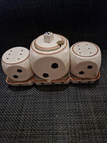 Vintage ceramic dice cruet - dice, set
