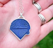 Cats Down Under Stars in Sterling and Lapis Lazuli