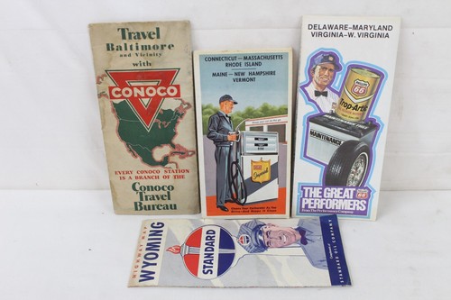 Vintage gas station map lot - 4,