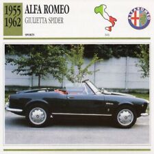 1955-1962 ALFA ROMEO GIULIETTA SPIDER Sports Classic Car Photo/Info Maxi Card