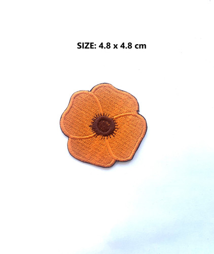Orange poppy flower symbol - flower,