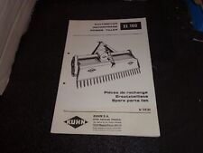 Kuhn Rotavator Power Tiller EL 100 Parts Book Spare Parts List