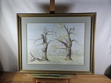 Vintage watercolour tree - vintage,