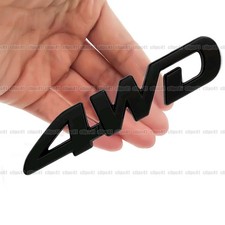 Black Car 4WD 3D Chrome Emblem