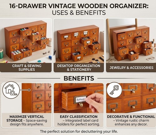 Drawers apothecary cabinet - 16,