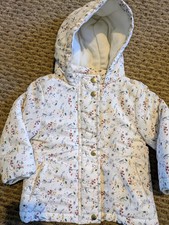 Girls' Warm Lined Jacket/Coat Toddler Floral Overcoat 1-2 Years 