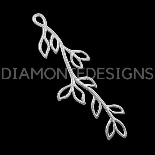 Pcs tibetan silver leaf - silver,