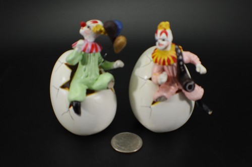 Clowns hatching from eggs - hatching, set