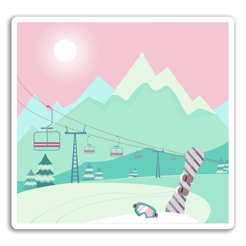 10cm snowboard vinyl - 10cm,