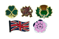 UK National Symbols Enamel Pin Badges- 5 designs Available