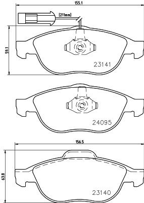 Mintex front brake - front, set
