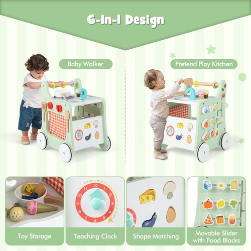 Wooden baby walker - wooden,
