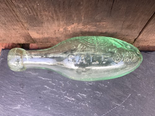 Antique green glass bottle - antique,