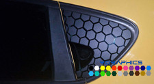 Rear quarter window vinyl decals for Leon MK2 1P 1P1 : Honeycomb V1 : Set of 2