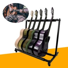 5 Seat Multi Guitar Rack Stand Padded For Multiple Electric Acoustic Bass Holder
