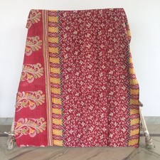Twin kantha quilt bedspread - kantha,
