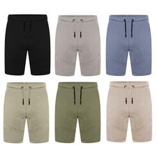 Five Threads Mens Knee Length Pique Shorts Elasticated Waist Casual Summer S-2XL