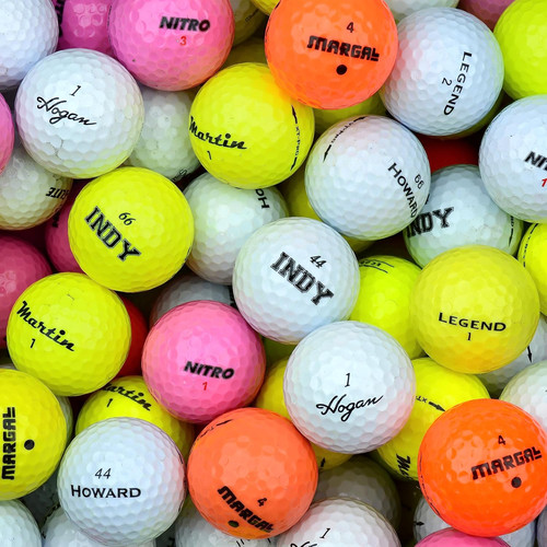 Mixed coloured golf balls - coloured,