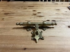 Antique Solid Brass Hinge or Hasp from Panshanger House