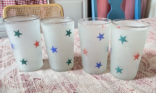 Vintage sugar frosted glass - vintage,