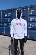 Men's Small Supreme Comme Des Garcons CDG Crinkled Box Logo Hoodie  Hooded Top