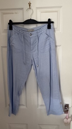 Primark blue linen - blue, crop