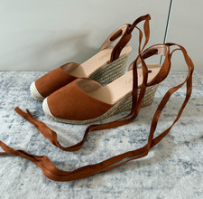 Womens Tan Espadrille Wedge