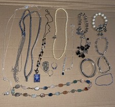 Vintage Mixed Lot Costume Jewellery Rings, Necklaces & Bracelets Various Styles