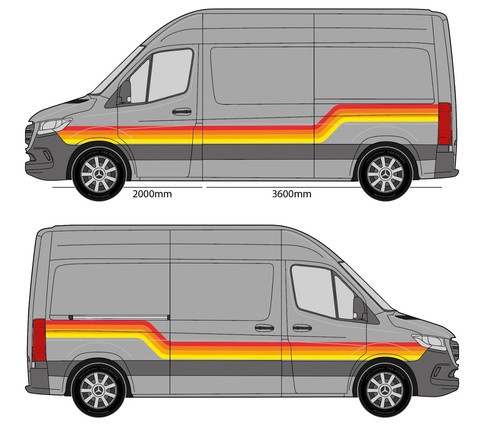 Retro sunset vinyl stripes for - sunset,