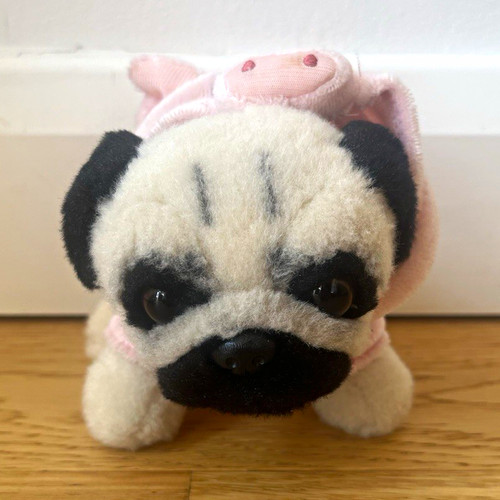 Mini plush pug - soft, in
