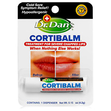 Dr Dan's CortiBalm Lip Balm Treatment For Chapped Lips, Hypoallergenic Exp 07/26