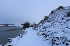 Photo 6x4 Enclosures footpath Lochgelly South shore footpath looking east c2009