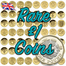 Rare and Commemorative £1 One Pound Coins Royal Arms - Last Round Pound